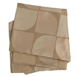 Satin Geometric Pattern 20"x20" Champagne/Cream Pillow Case/Cushion Cover