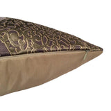 Satin Oriental (Centered) Pattern 18"x18" Lavender Purple/Gold Pillow/Cushion Cover
