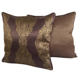 Satin Oriental (Sided) Pattern 18"x18" Lavender Purple/Gold Pillow Case/Cushion Cover