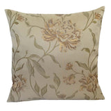 Satin Mum Flower Mint/Beige/Brown Decorative Pillow Case/Cushion Cover