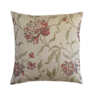 Satin Mum Flower Silver Gray/Red Decorative Pillow Case/Cushion Cover