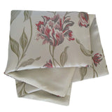 Satin Mum Flower/Floral Pattern 18"x18" Silver Gray/Red Pillow Case/Cushion Cover