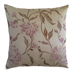 Satin Chrysanthemum/Mum Flower Cream/Pink Pillow Case/Cushion Cover