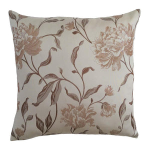 Satin Chrysanthemum/Mum Flower Cream/Spiced Cider Pillow/Cushion Cover