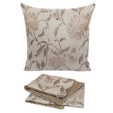 Satin Mum Flower/Floral Pattern 18"x18" Cream/Spiced Cider Pillow Case/Cushion Cover
