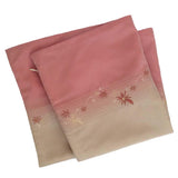 Satin Floral Embroidery Pattern 18"x18" Pink/Ivory Pillow Case/Cushion Cover