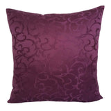 Satin Leaves 20"x20" Purple Decorative/Throw Pillow Case/Cushion Cover