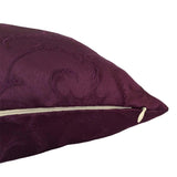 Satin Leaves Pattern 20"x20" Purple Pillow Case/Cushion Cover