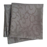 Satin Leaves Pattern 20"x20" Smoke Gray Pillow Case/Cushion Cover