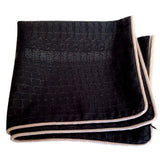 Satin Crocodile/Alligator Pattern 20"x20" Black Pillow Case/Cushion Cover