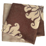 Satin/Chenille Damask Pattern 18"x18" Light Brown Pillow Case/Cushion Cover