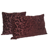 Upholstery Brocade Pattern 18"x18" Pillow Cover - Chocolate Brown