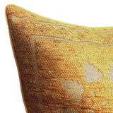 Upholstery/Chenille Floral Pattern 20"x28" Mustard Pillow/Cushion Cover Gold Effect