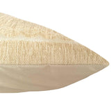 2 pcs Upholstery-Chenille Cream (Cream Mum Flowers) Queen Size 22"x30" Pillow Cover
