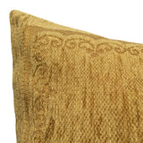 2 pcs Upholstery-Chenille Mustard (Mustard Mum Flowers) Queen Size 22"x30" Pillow Cover