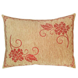 2 pcs Upholstery-Chenille Beige (Puce Red Begonia) Queen Size 22"x30" Pillow Cover