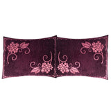 2 pcs Upholstery-Chenille Purple (Pink Begonia) Queen Size 22"x30" Pillow Cover