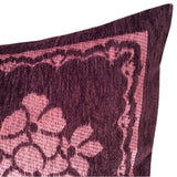 2 pcs Upholstery-Chenille Purple (Pink Begonia) Queen Size 22"x30" Pillow Cover