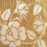 2 pcs Upholstery-Chenille Mustard (Cream Rose) Queen Size 22"x30" Pillow Cover Sham