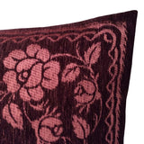 2 pcs Upholstery-Chenille Purple (Pink Rose) Queen Size 22"x30" Lumbar Pillow Cover