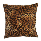 Faux Suede Leopard 18x18 Brown/Gold Spotted Pillow Case/Cushion Cover