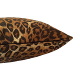 Faux Suede Leopard Pattern 18"x18" Brown/Gold Spotted Pillow Case/Cushion Cover